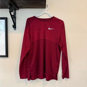 Nike Men's Red Long Sleeve Shirt Size L